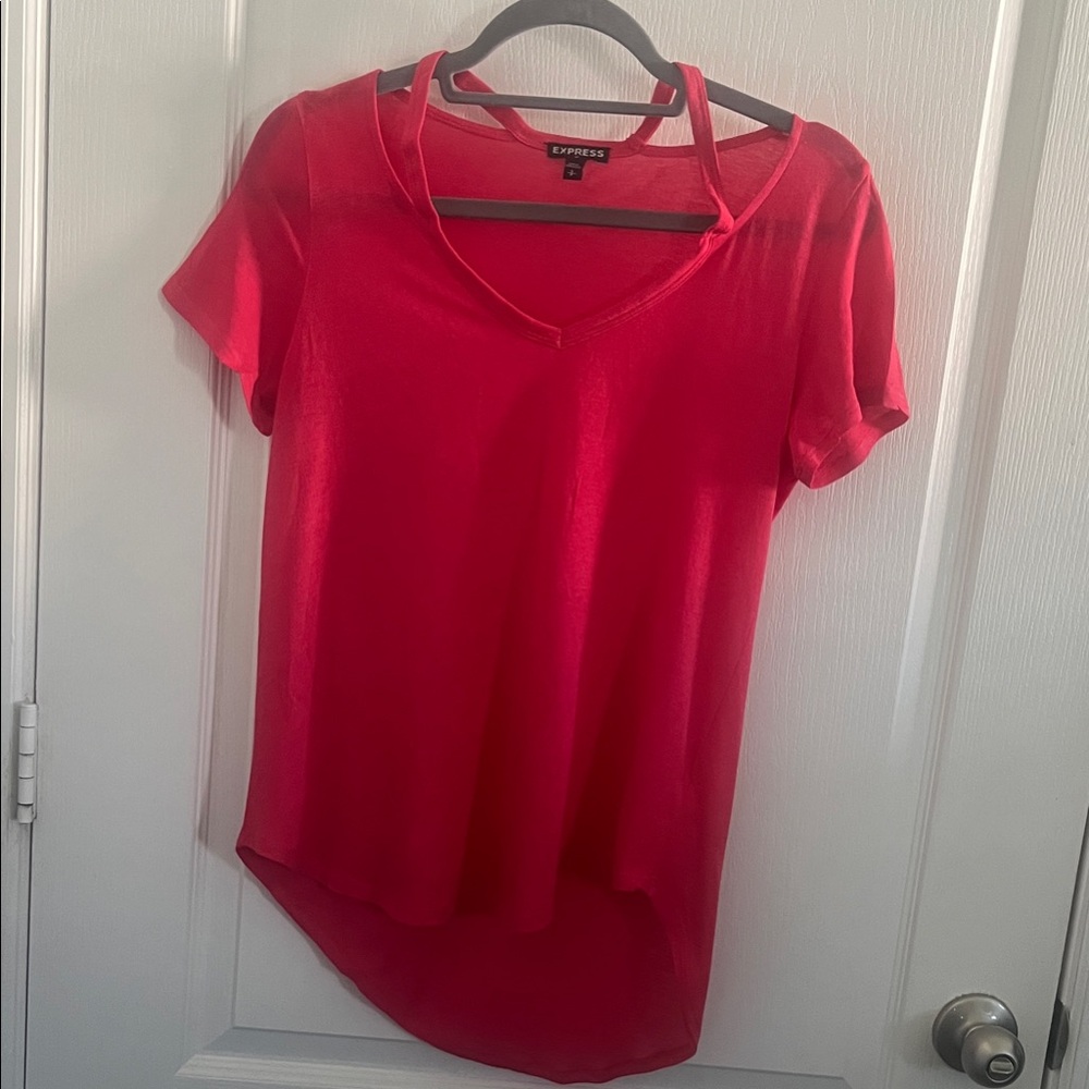 Express Women's Bright Pink Short Sleeve Tee